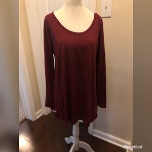 Lularoe Maroon colored Lynnae Shirt